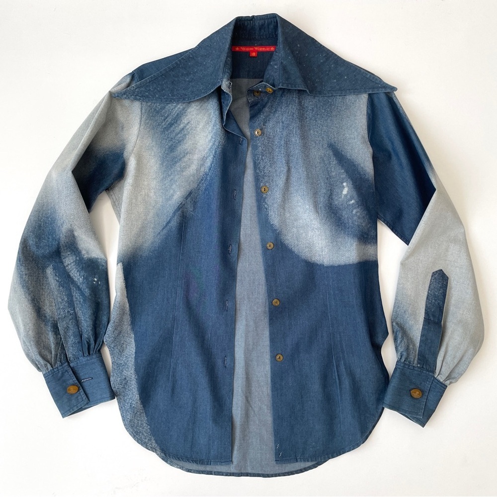 Vivienne Westwood Vintage F/W Archive 1992 Always On Camera Chambray Button-Up - Picture 4 of 16